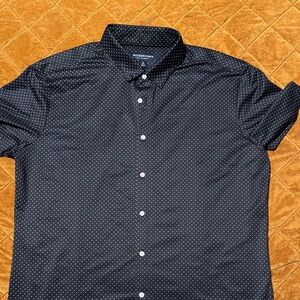 Mizzen+Main Black and White Dot Shirt